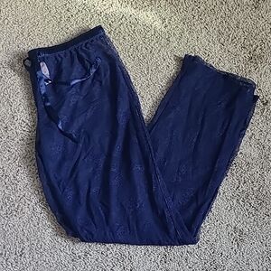 Victoria's Secret Navy Mesh Lace Drawstring Pajama Pants